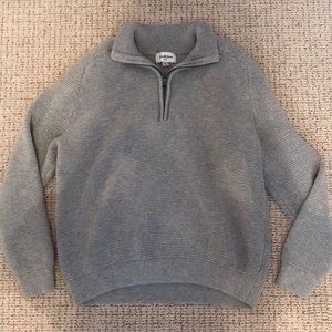 Grey quarter zip up